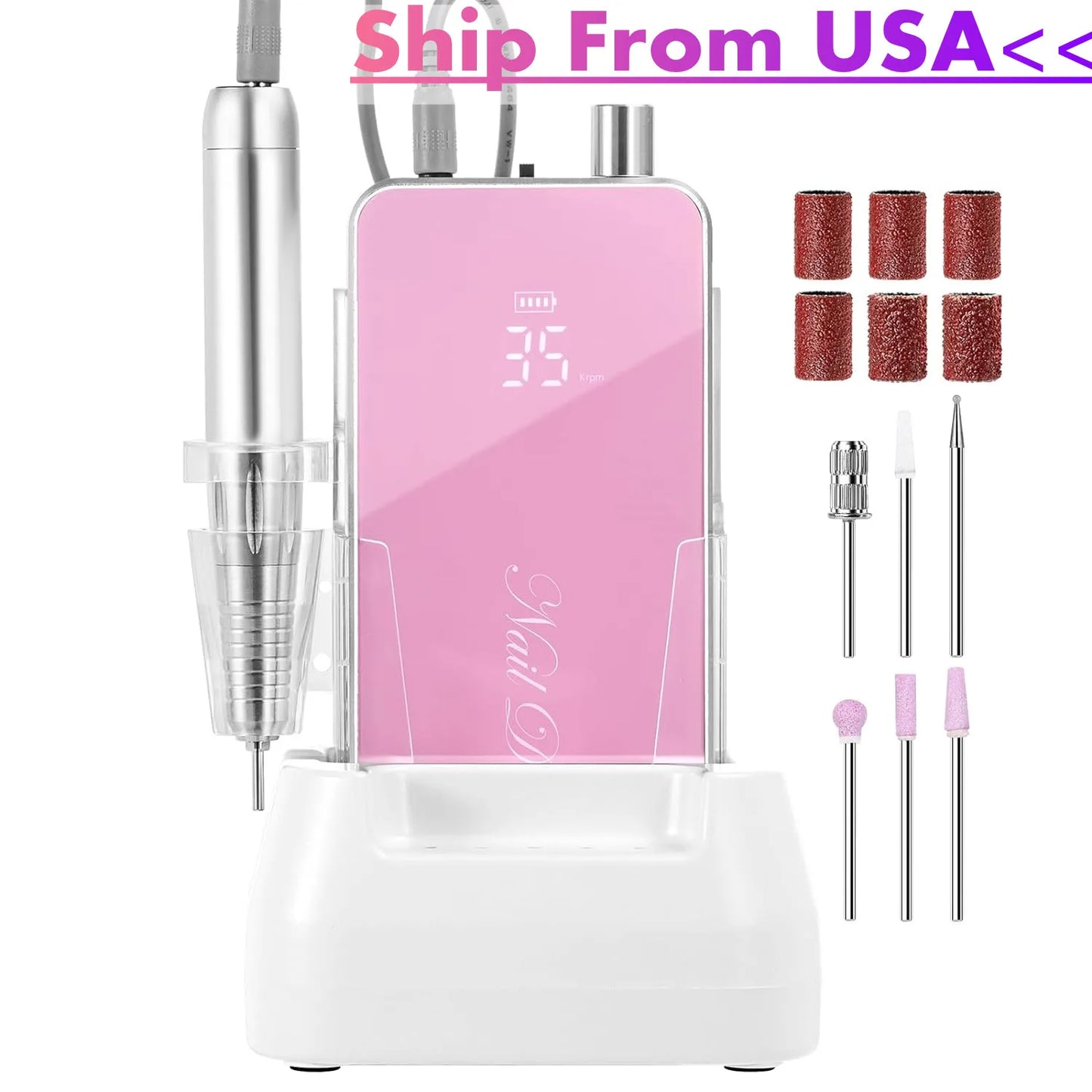 Makartt Professional Nail Drill, 35000RPM Rechargeable