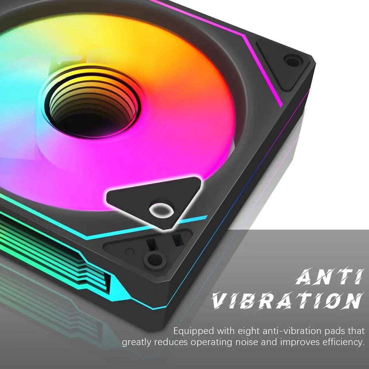 RGB Fans:6 pack 120mm PWM ARGB Case Fan with Fan Hub