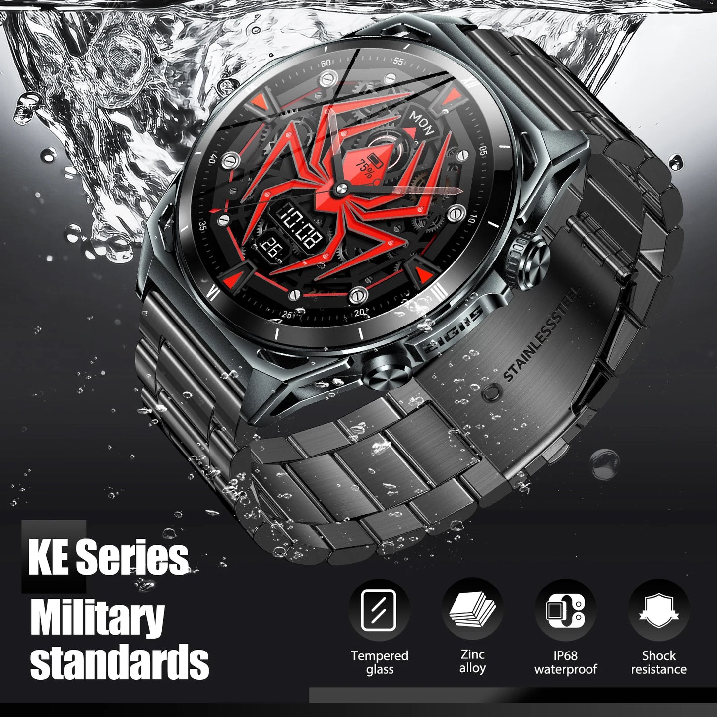 EIGIIS New Smart Watch KE6 1.43" AMOLED Display