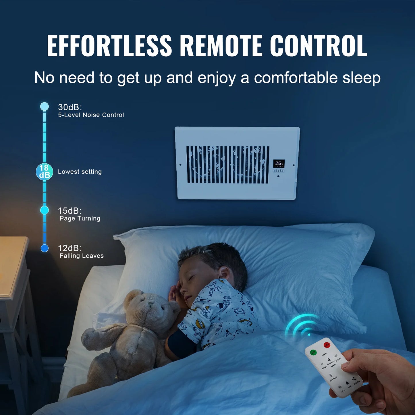 SucceBuy Register Booster Fan Quiet Vent