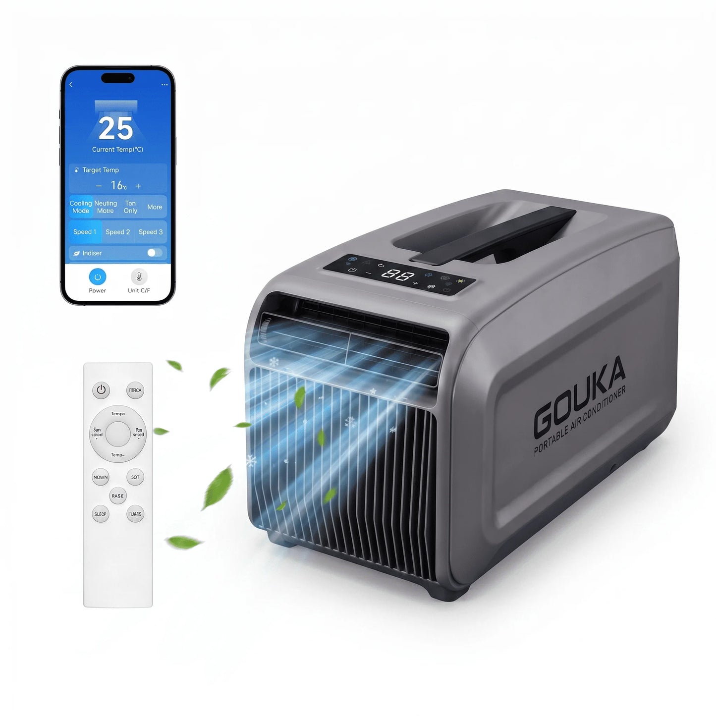 GOUKA 5200BTU 6-in-1 Portable Mobile Air Conditioner