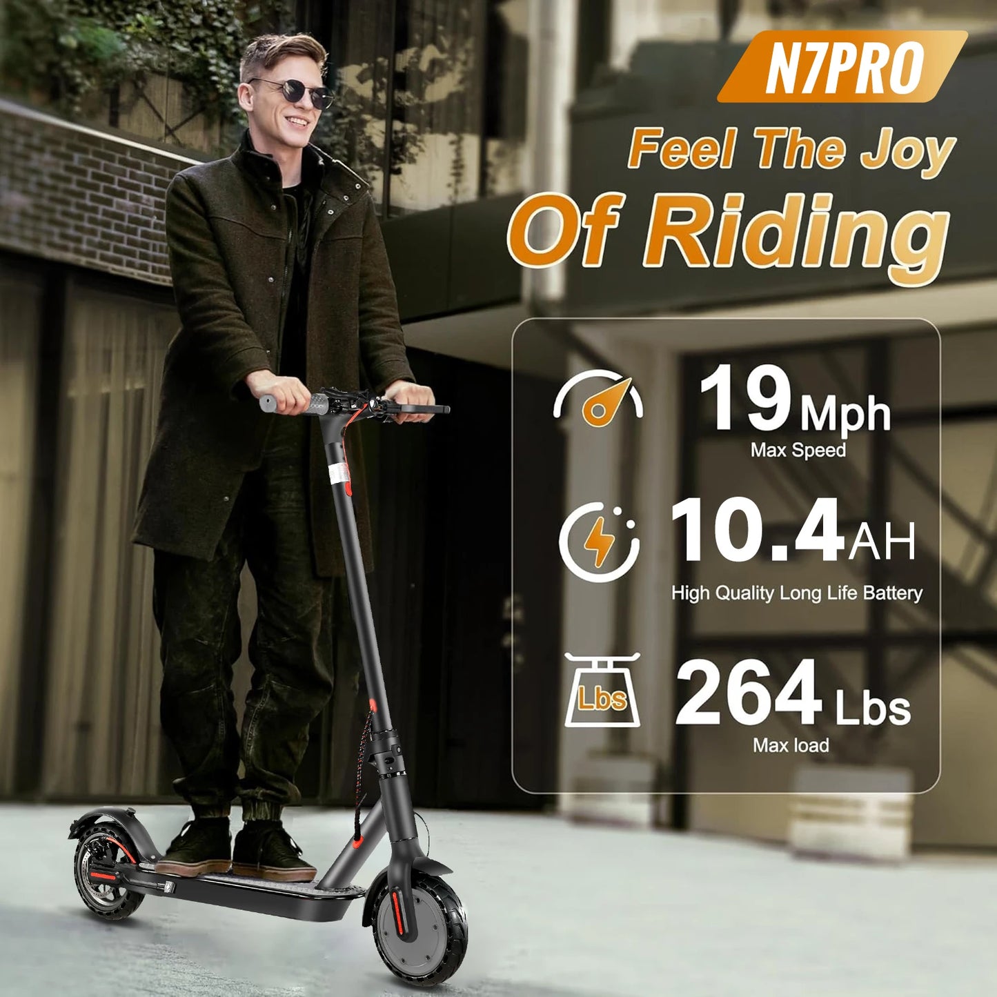 Electric Scooter, 8.5''/10'' Tires, 350W Motor