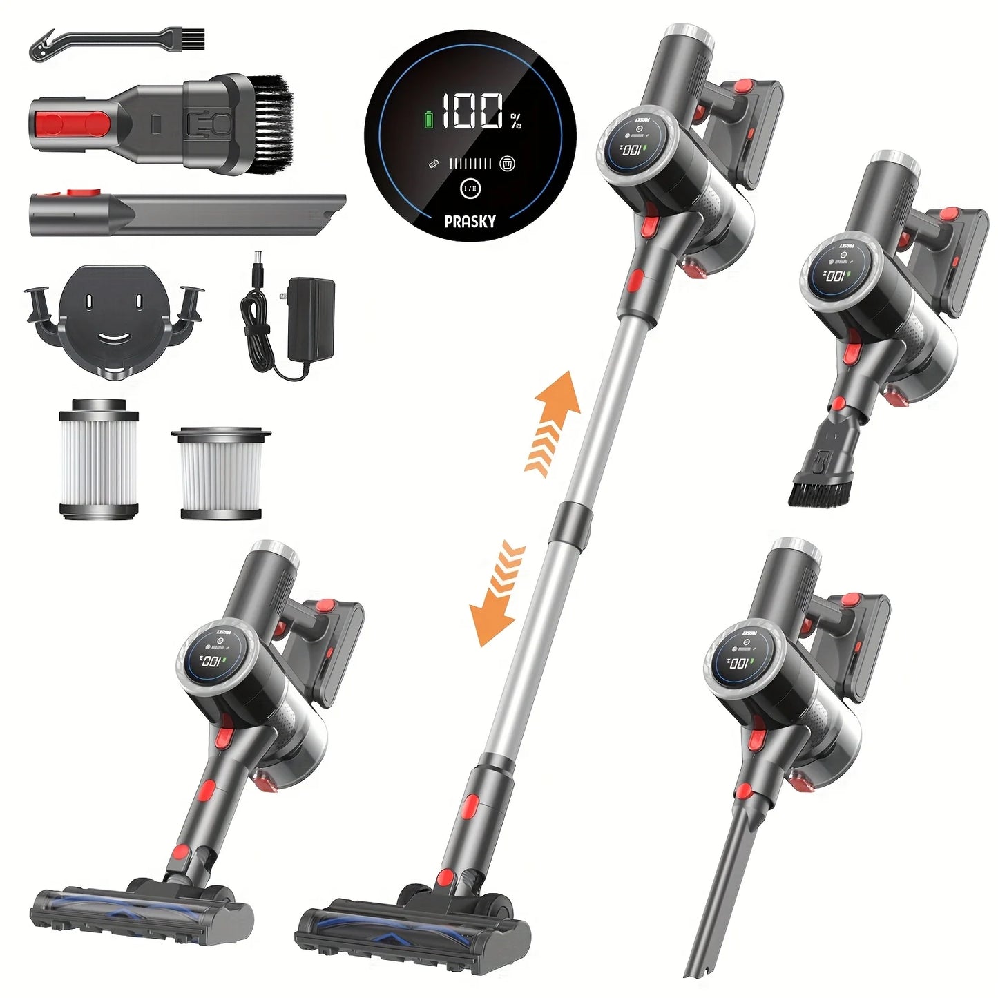 Prasky Cordless Handheld Vacuum Cleaner