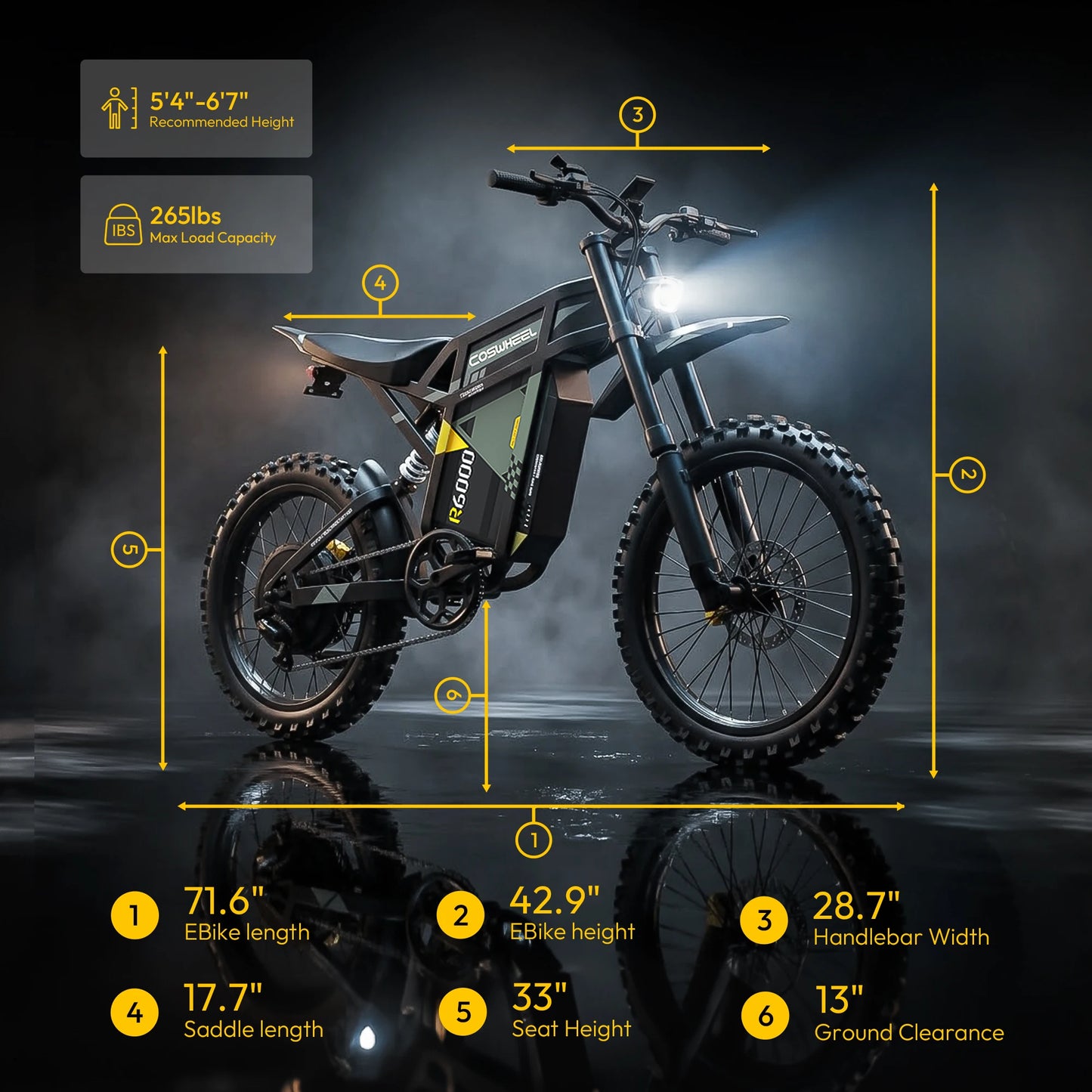 COSWHEEL R6000 Electric Dirt Bike