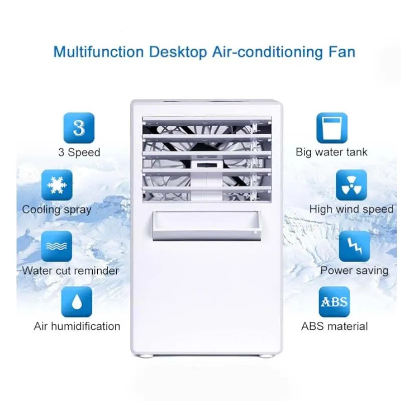 Mini Portable Air Conditioner Fan, 3-in-1