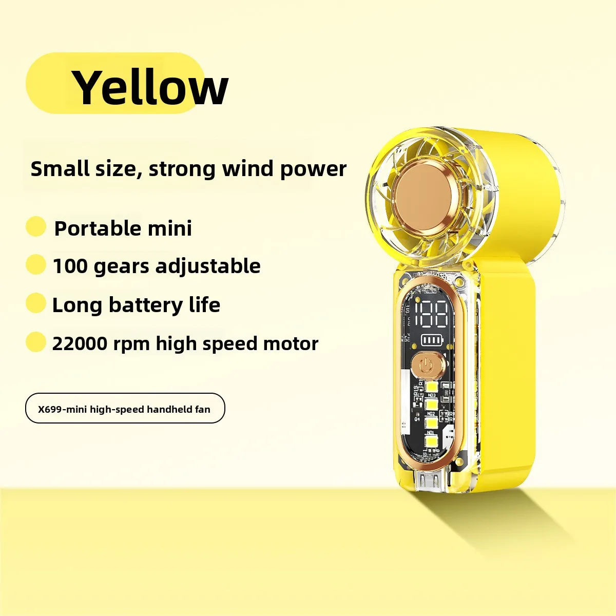 High Velocity Portable USB Charging Handheld Fan