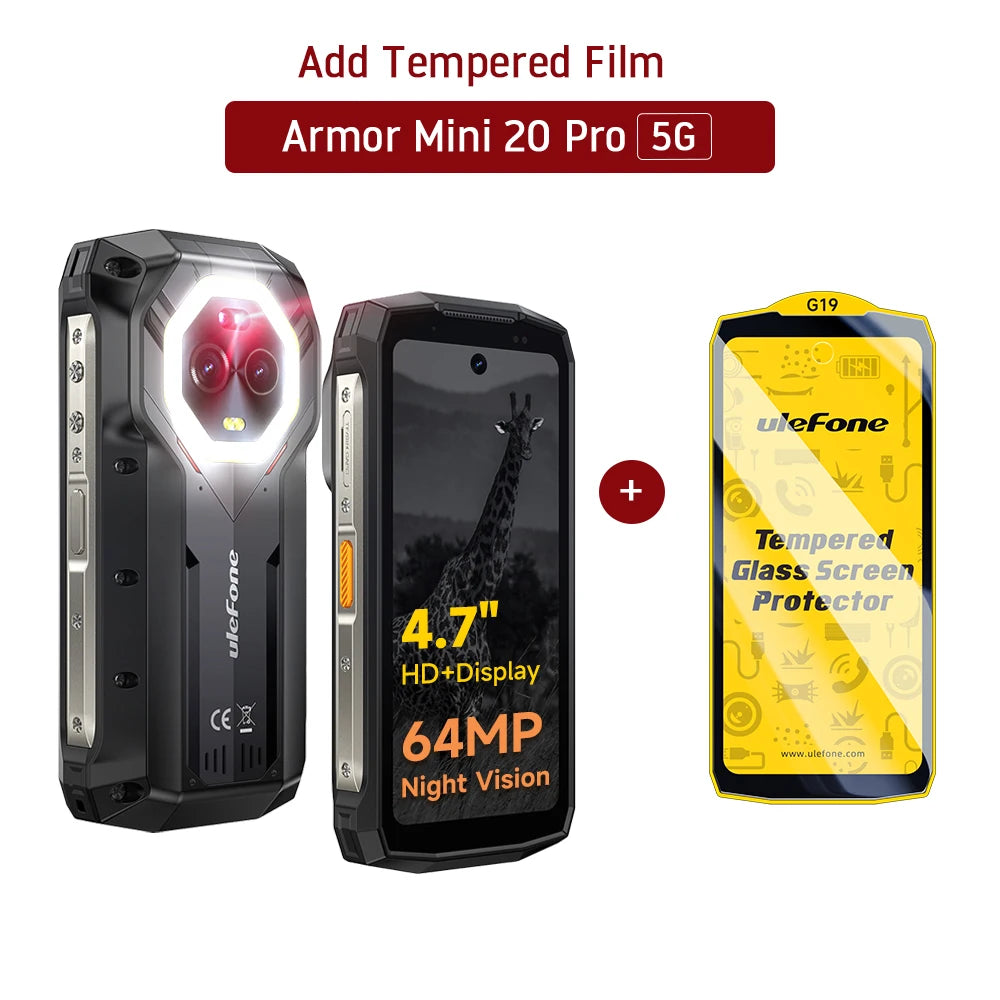 Ulefone 4.7" Rugged Phone Armor Mini 20 Pro 5G