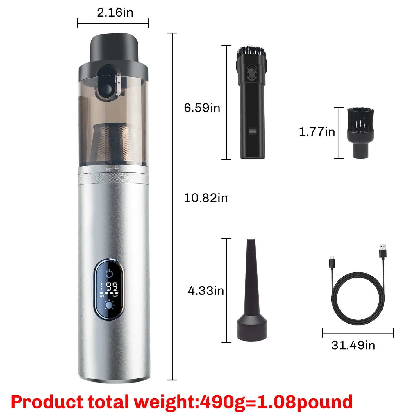 EAFC Cordless Handheld Vacuum Cleaner