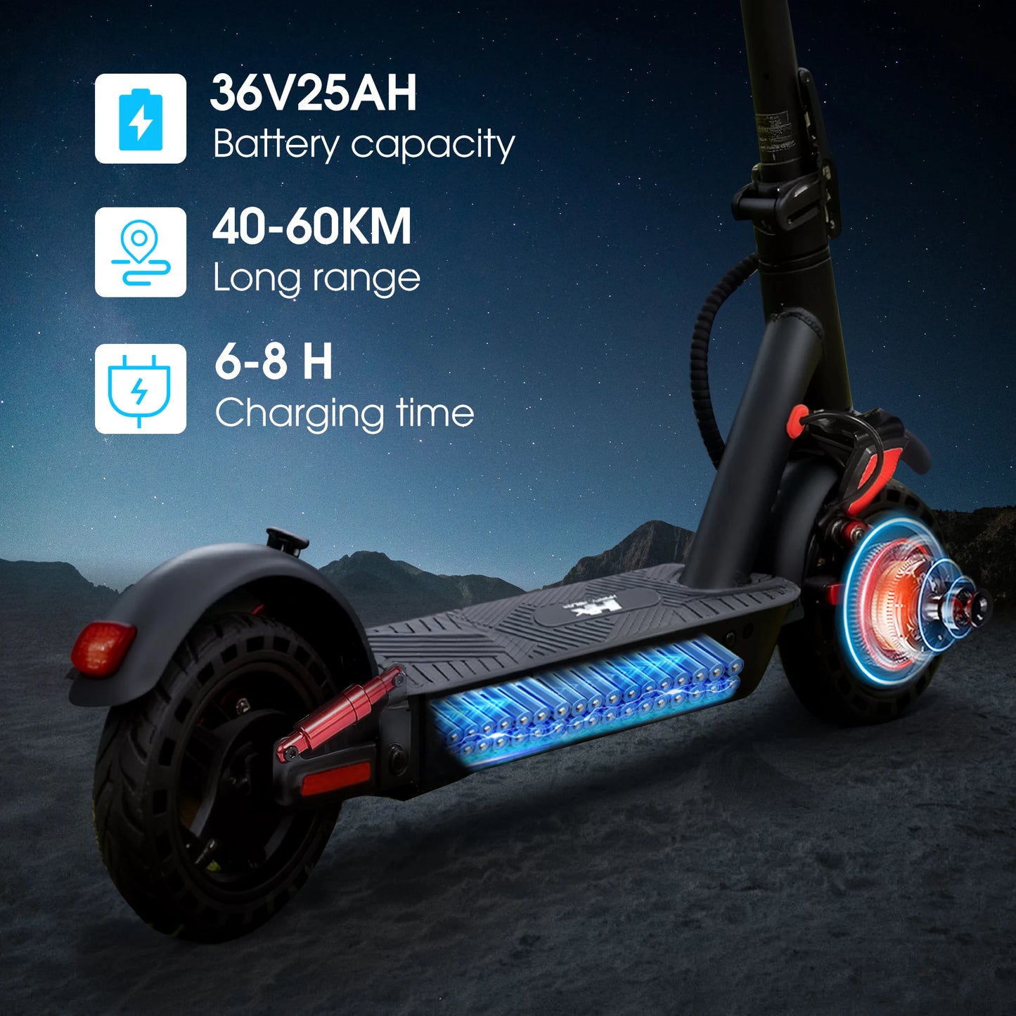HX D06 electric scooter 500W 36V 25AH Shock absorbing Electric kick scooters