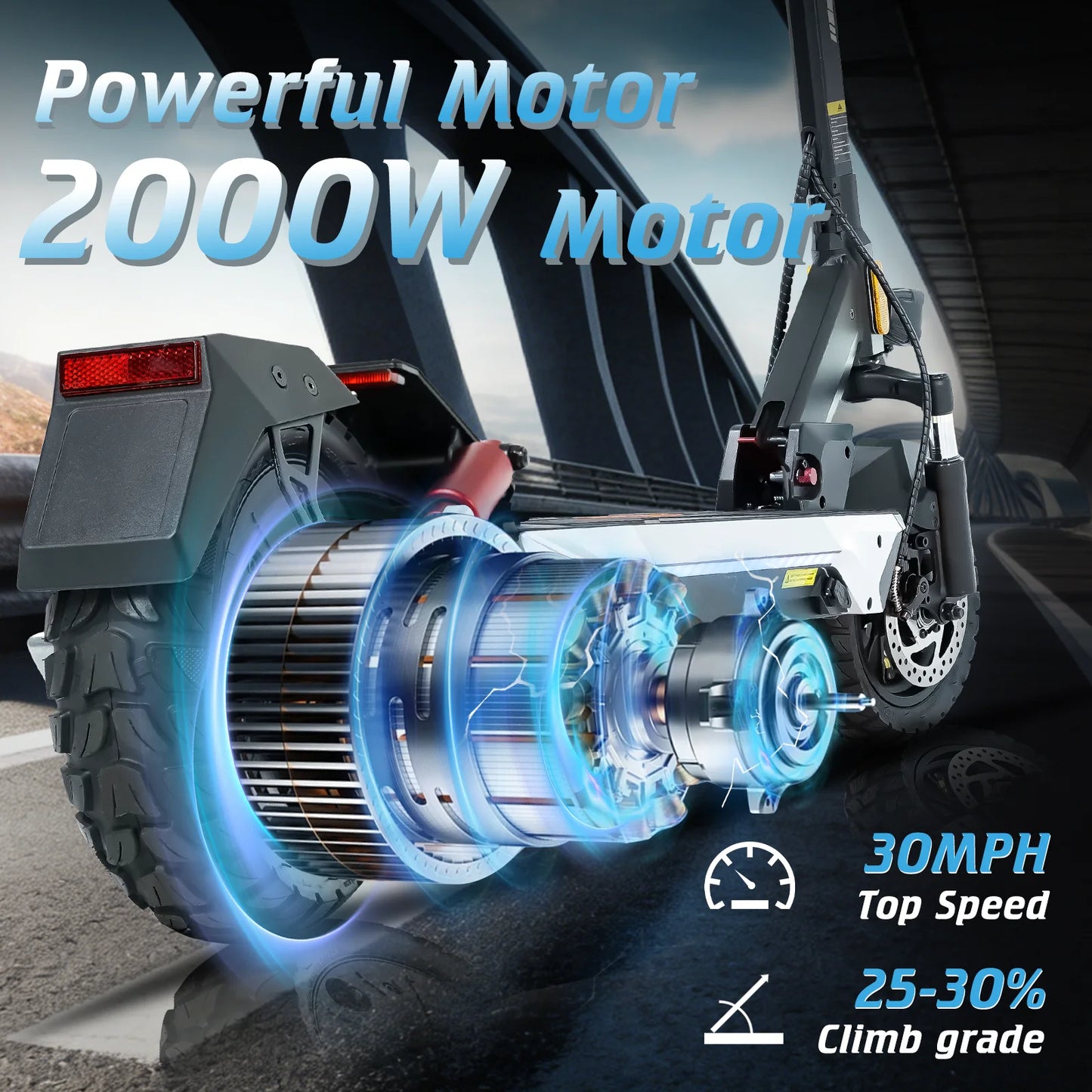 BIkydom Electric Scooter for Adults, 2000W Motor