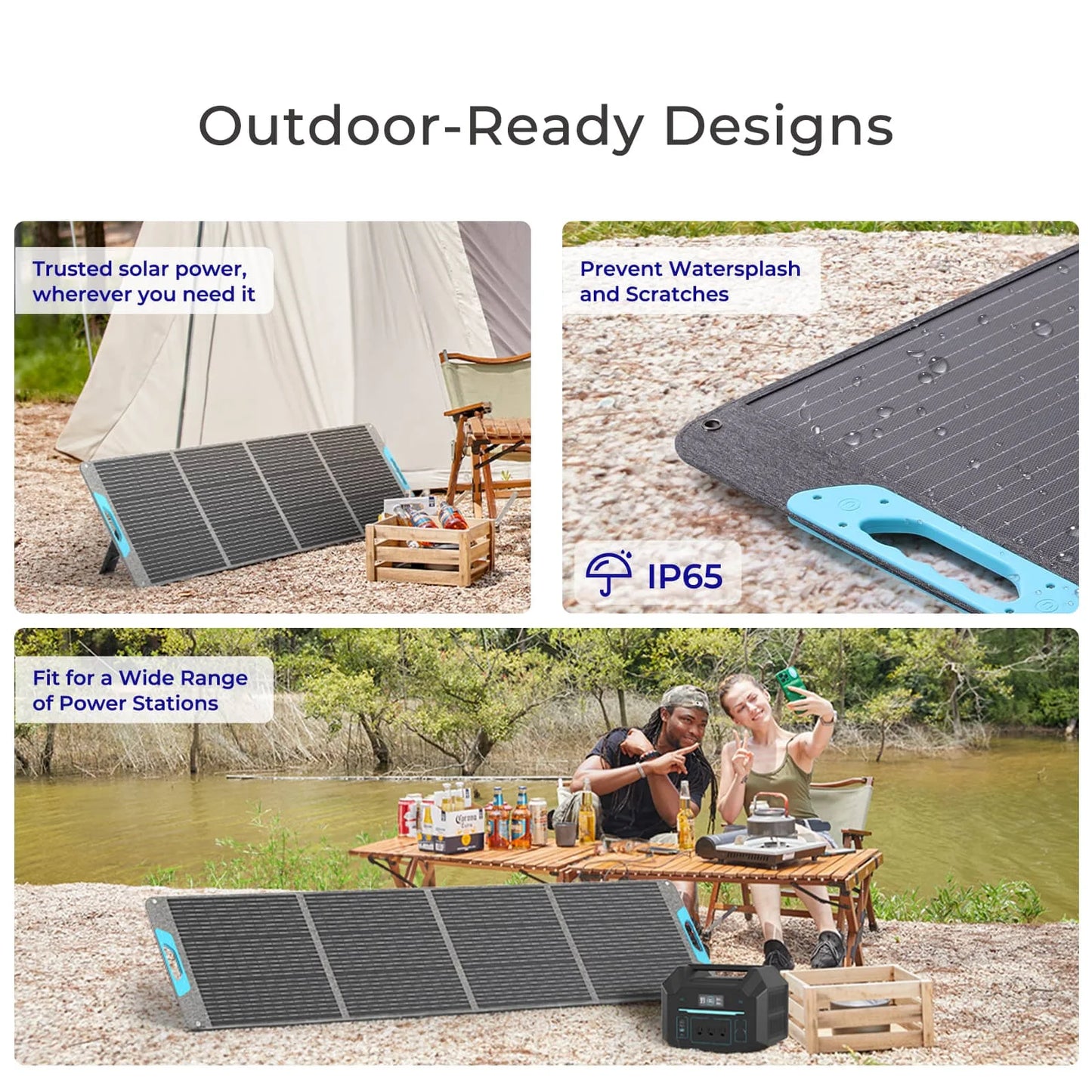 Renogy 200W Portable Solar Panel, IP65 Waterproof Foldable Solar Panel