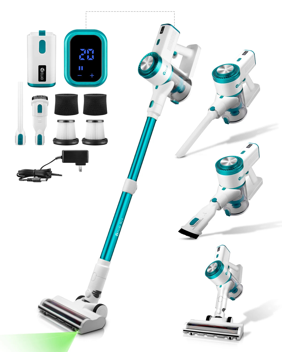 E.LUO Lightweight Vacuum Cleaner Handheld Cordless