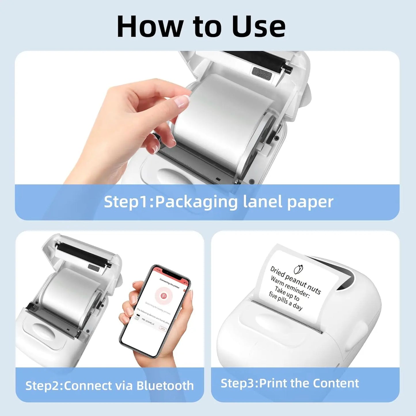 MARKLIFE P50 Mini Portable Bluetooth Thermal Label Printer