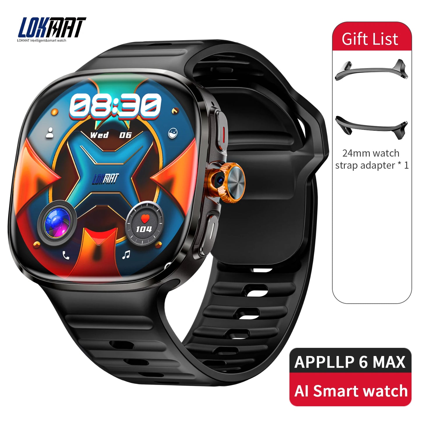 LOKMAT New APPLLP 6 MAX Android Smart Watch Phone