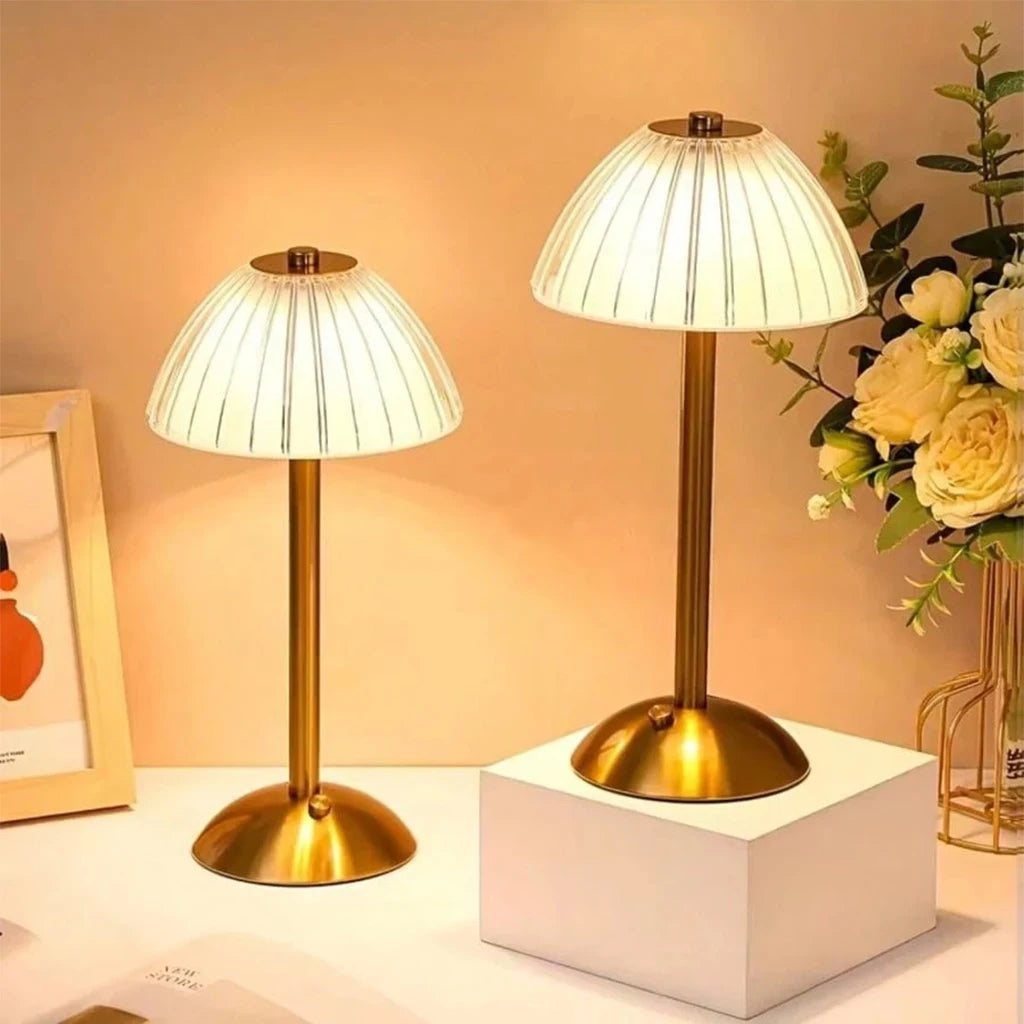 1/2 pcs Rechargeable Crystal Table Lamp with Touch Dimmable