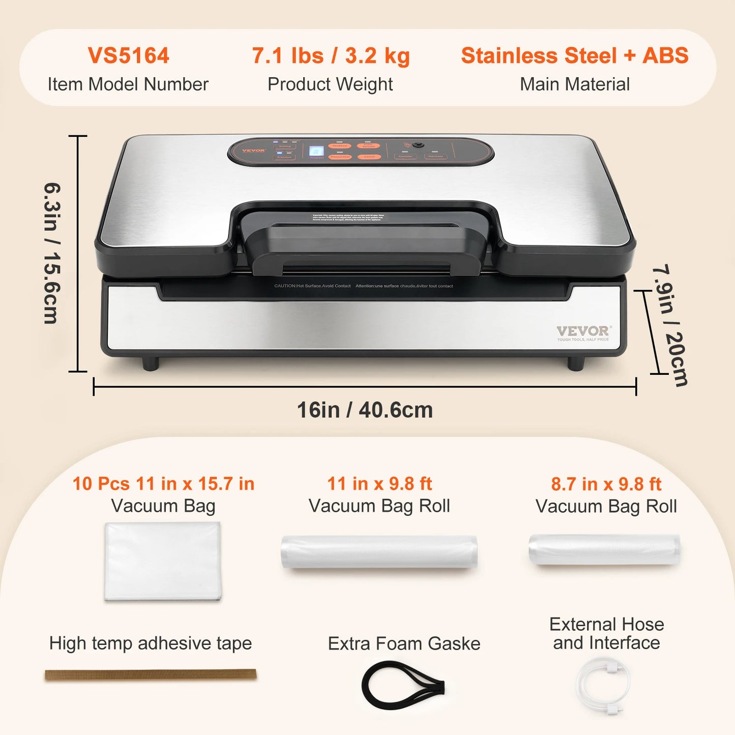 SucceBuy Commercial Vacuum Sealer Machine Multifunction