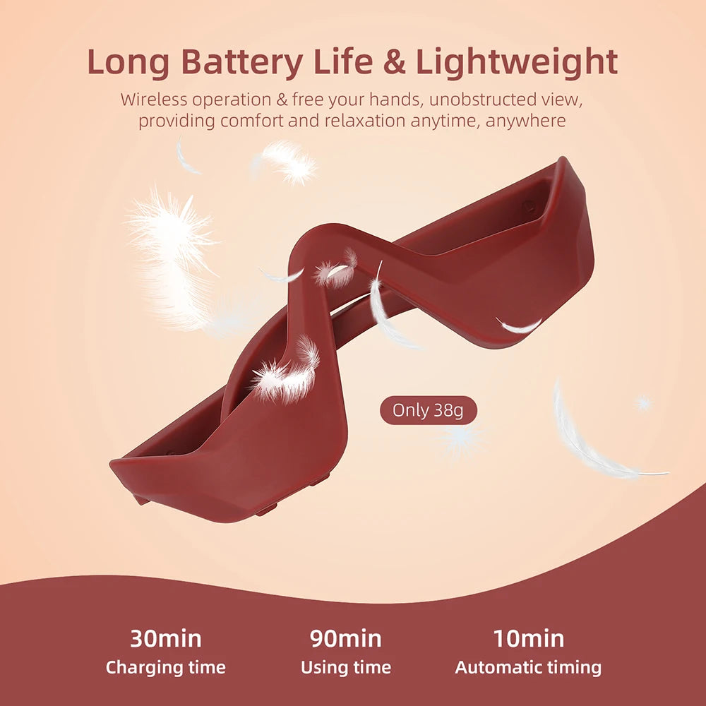 Foreverlily Red Eye Massager Under-Eye Glasses Massager