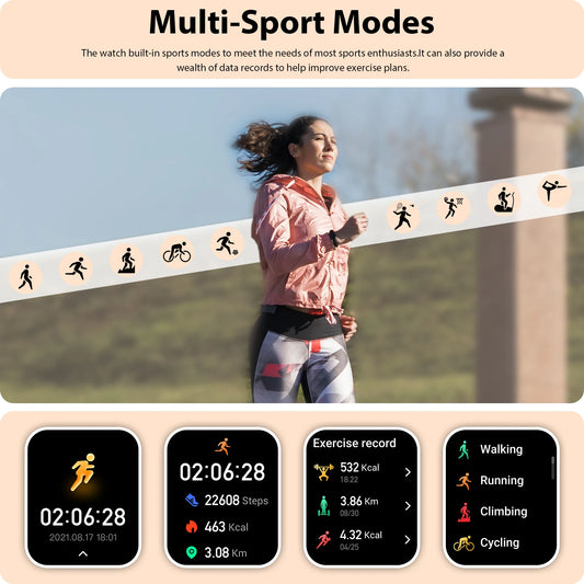 INNOFOVO Smart Watch for Women/Men Bluetooth Calls Fitness Tracker