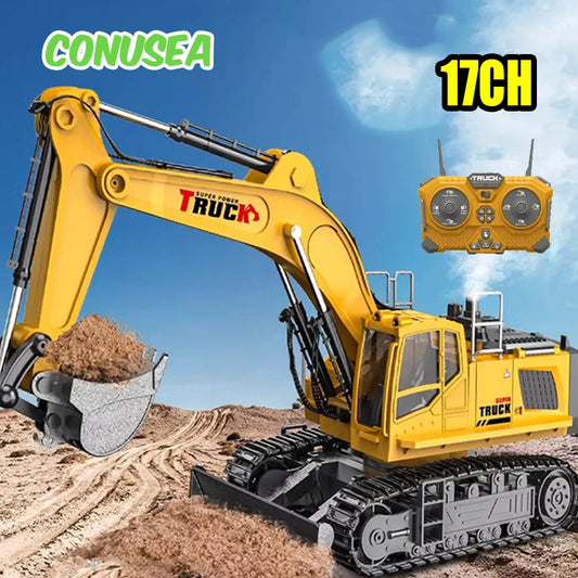 CONUSEA Alloy Excavator RC Cars Trucks 17CH Dumper