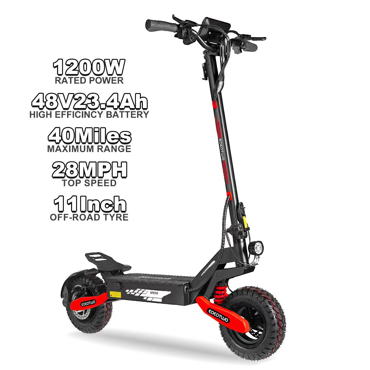 EOEOTWO 1200W Off Road Electric Scooter for Adults