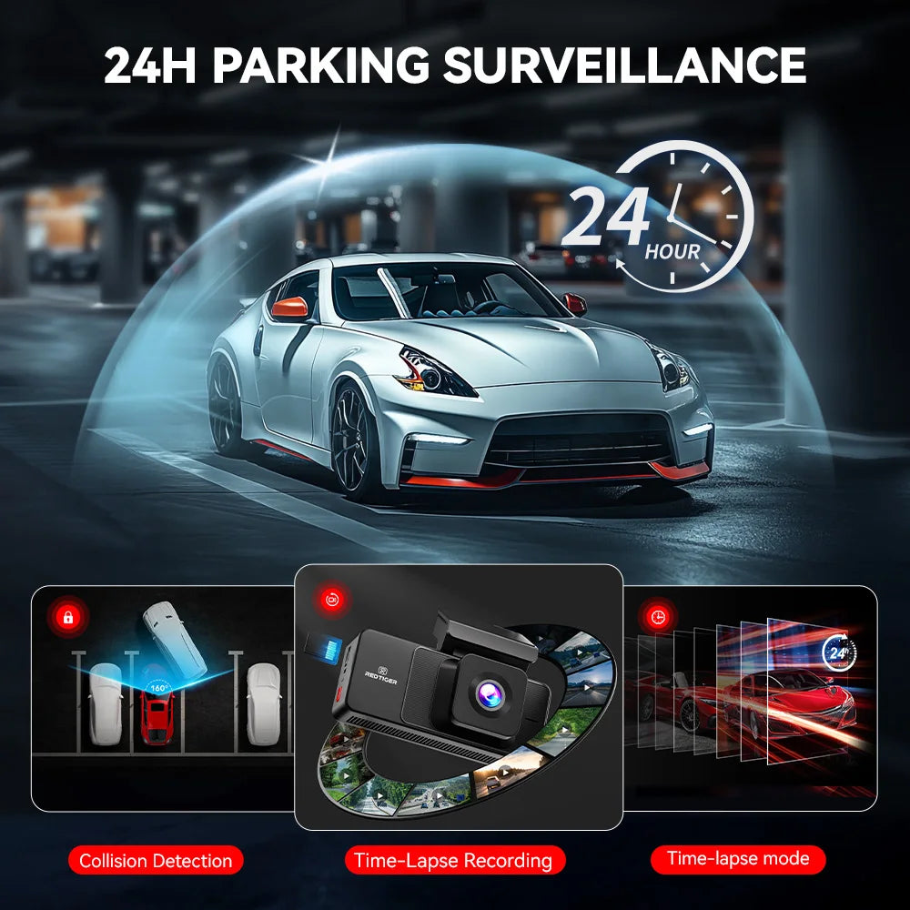 REDTIGER A3  3 Cameras Front/Cabin/Rear Cam