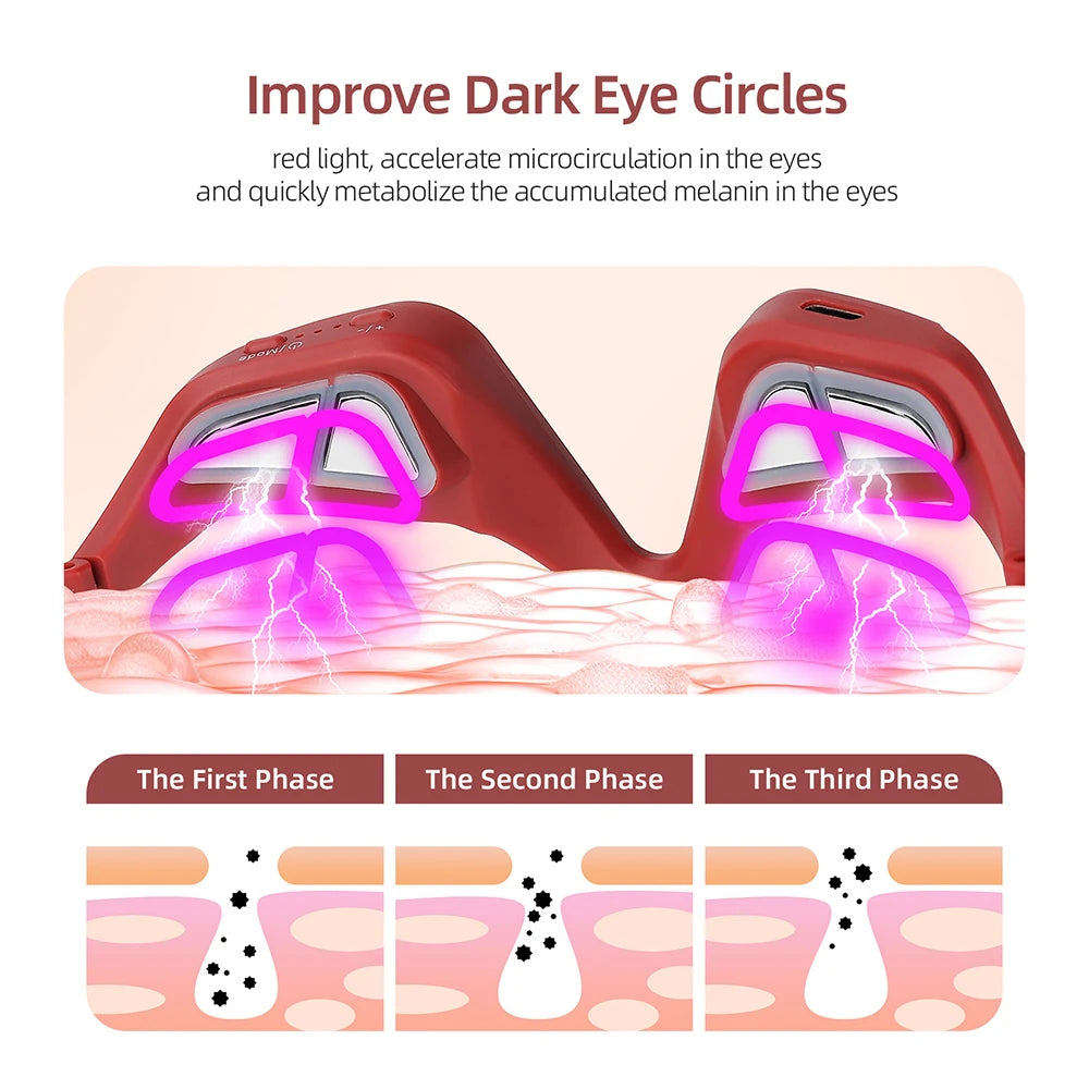 Foreverlily Red Eye Massager Under-Eye Glasses Massager