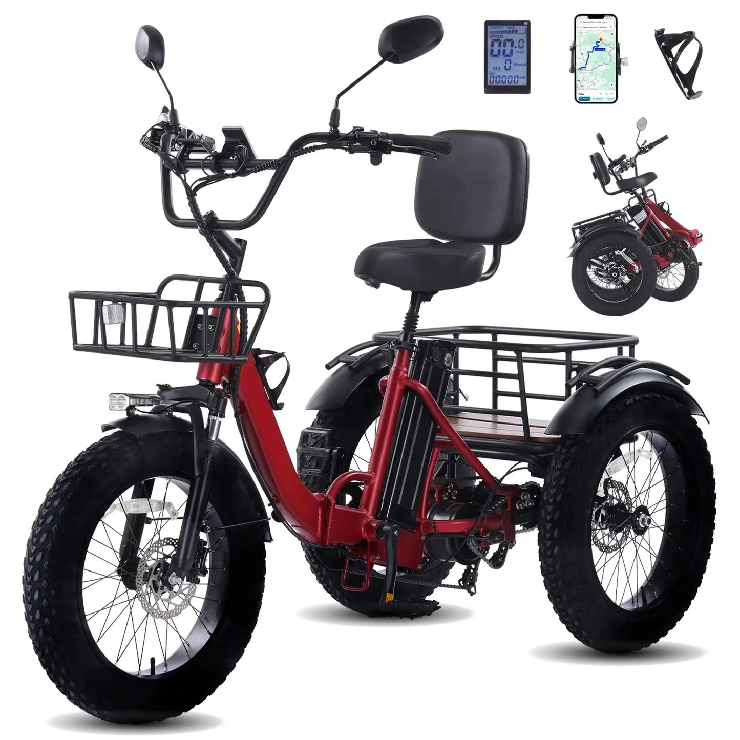 Adult Foldable Electric Tricycle