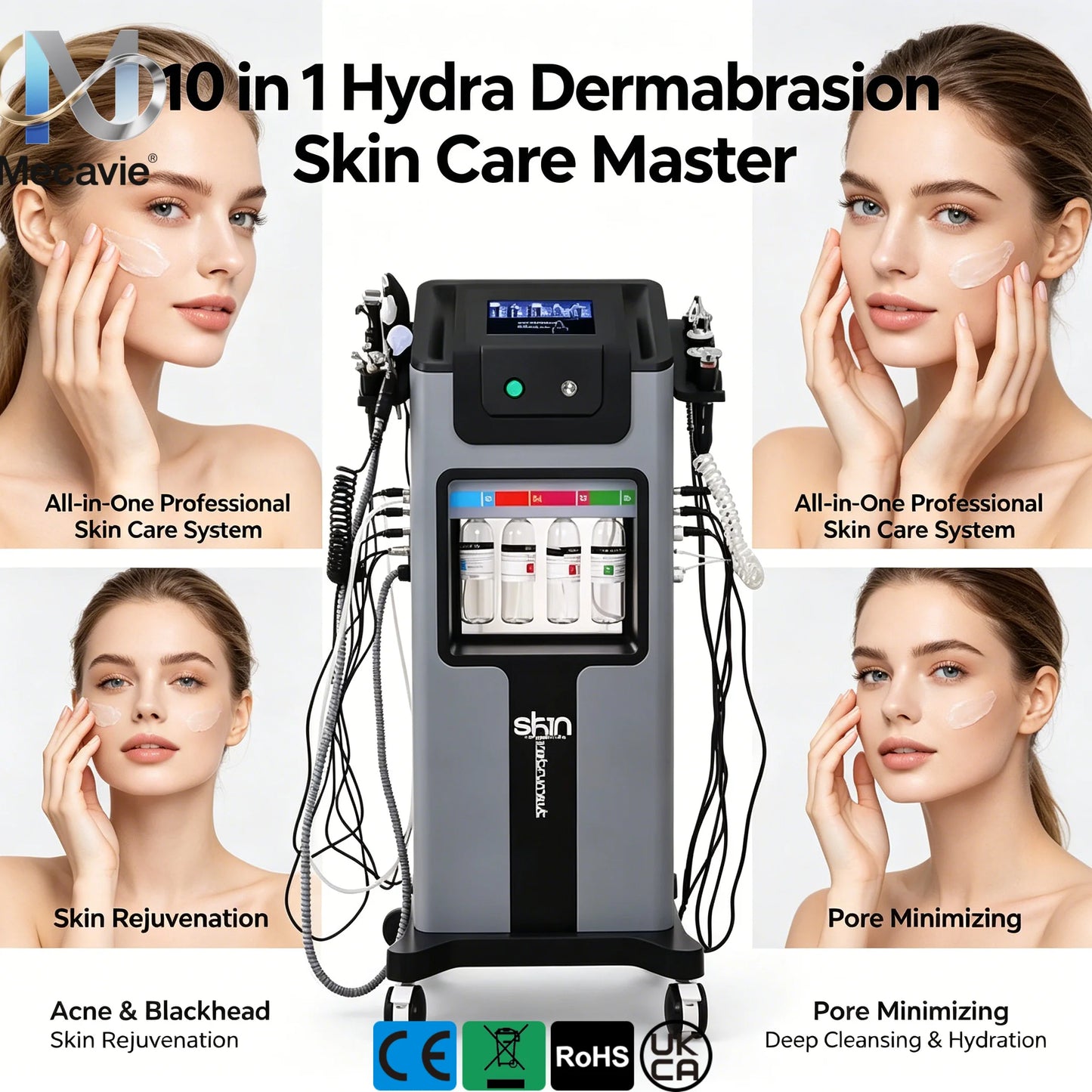 10In1 Professional Aqua Peeling Lift Skin Bubble Moisturizer Oxygen Machine