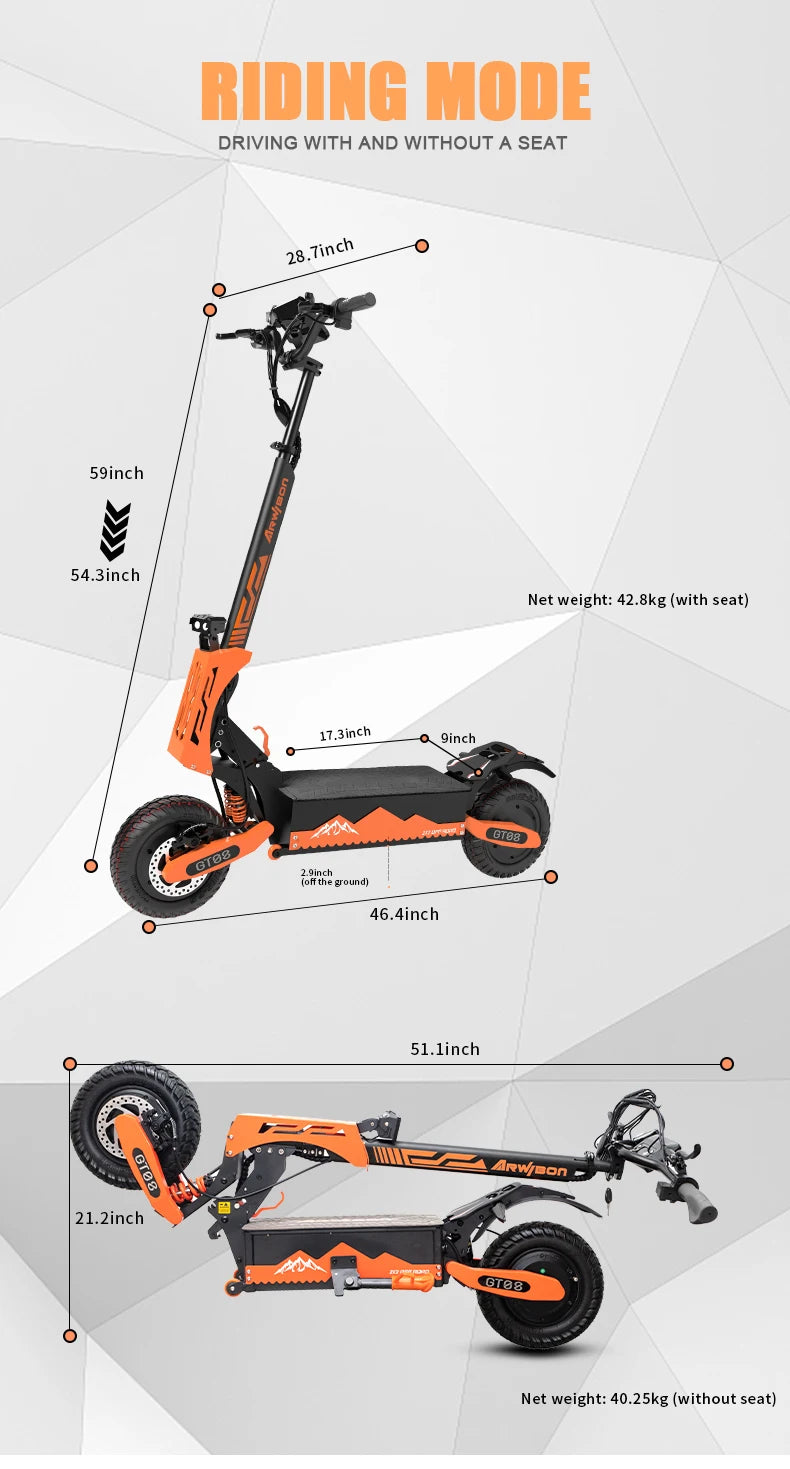 Arwibon 5600W Adult Electric Scooter