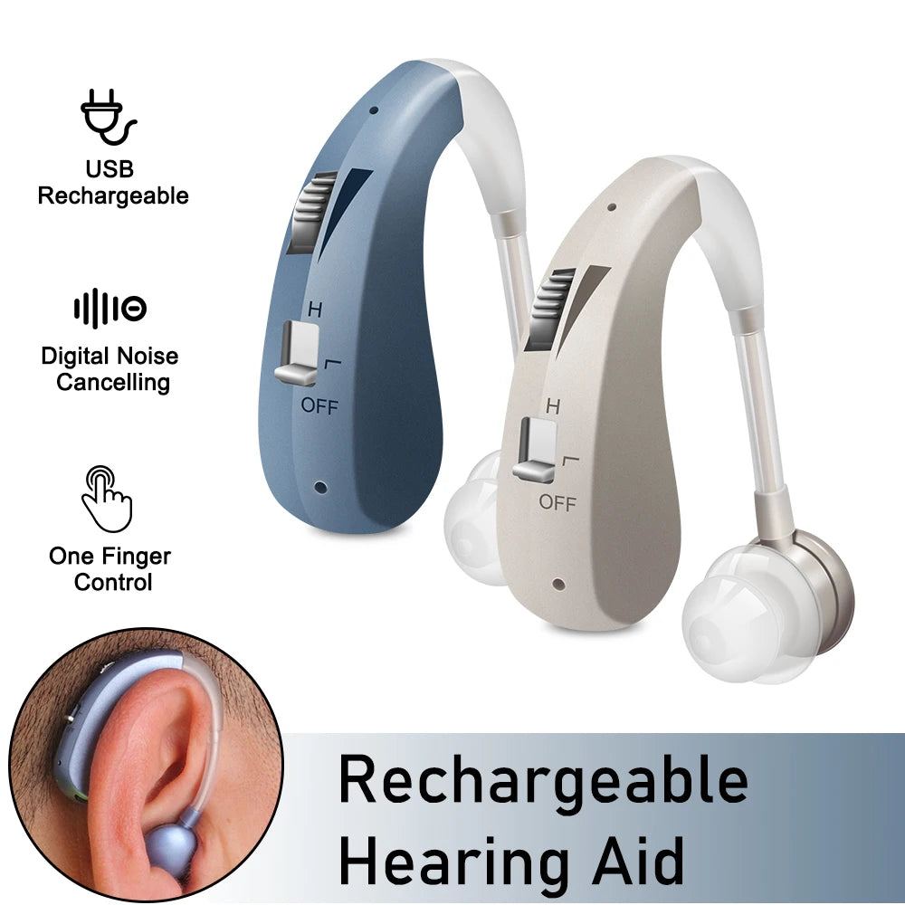Rechargeable Mini Digital Hearing Aid Listen Sound Amplifier