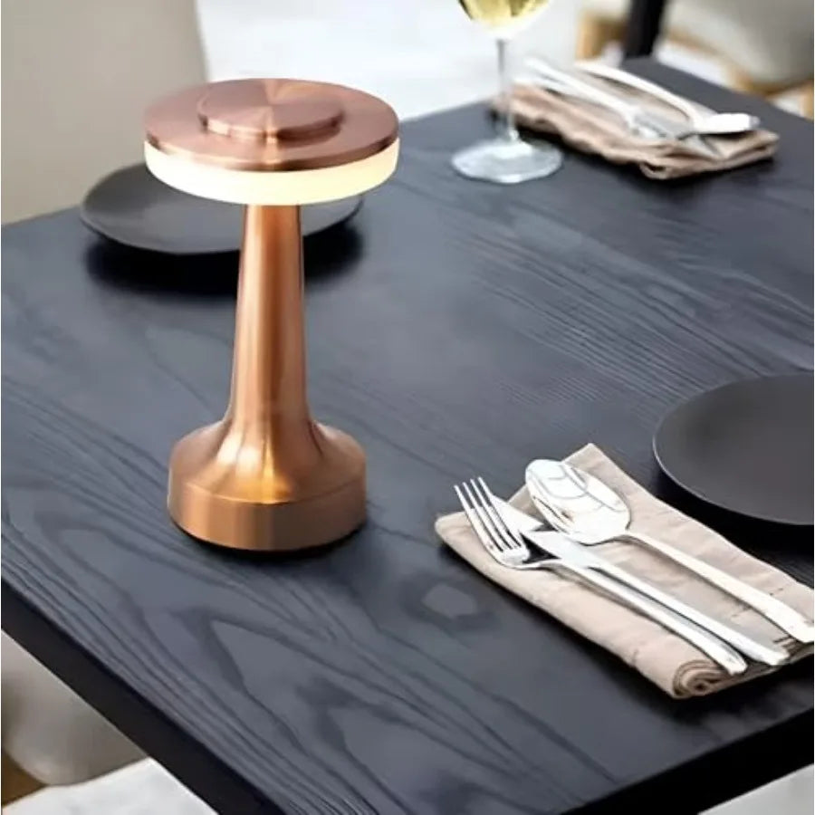 Modern Portable Table Lamp, Rechargeable Battery