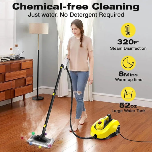 TVD Steam Cleaner, Heavy Duty Canister Steamer