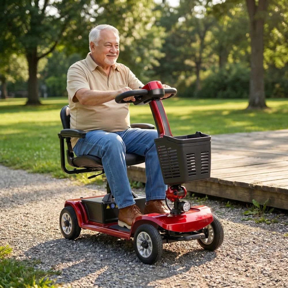 Unificare Red Portable Folding Mobility Scooter