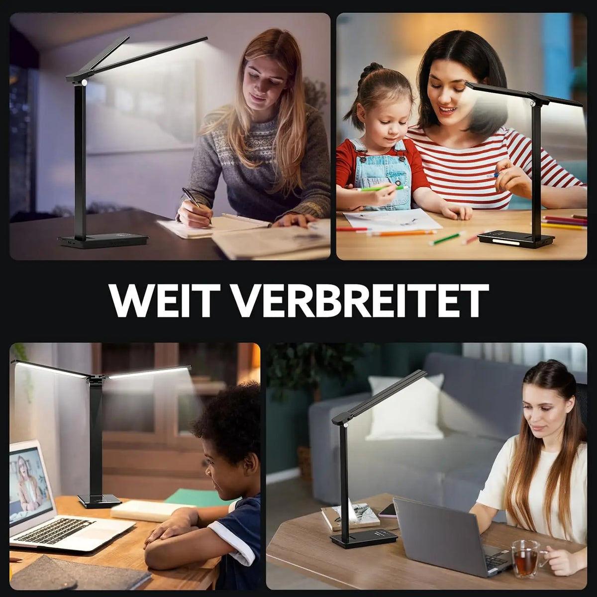 DUMILOO Double Head LED Desk Lamp