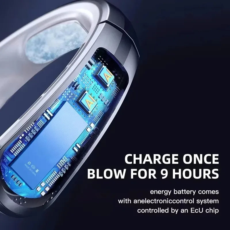 XIAO 8000mAh USB Hanging Neck Fan Portable Bladeless