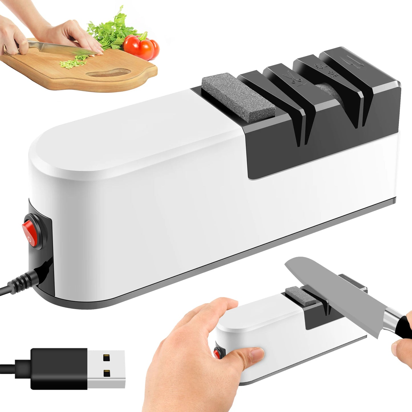 2Pc Electric Knife sharpener professional blade Eco-Friendly