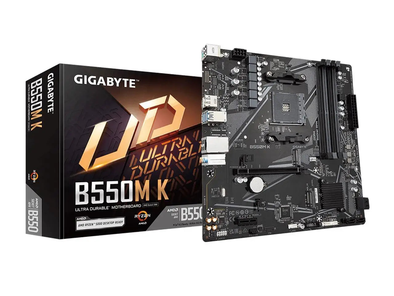 GIGABYTE Micro-ATX Motherboard B550M K AM4 AMD B550