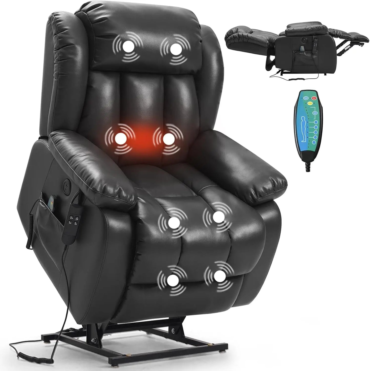 PARKOL Power Lift Recliner Chair for Seniors, Breathable Leather