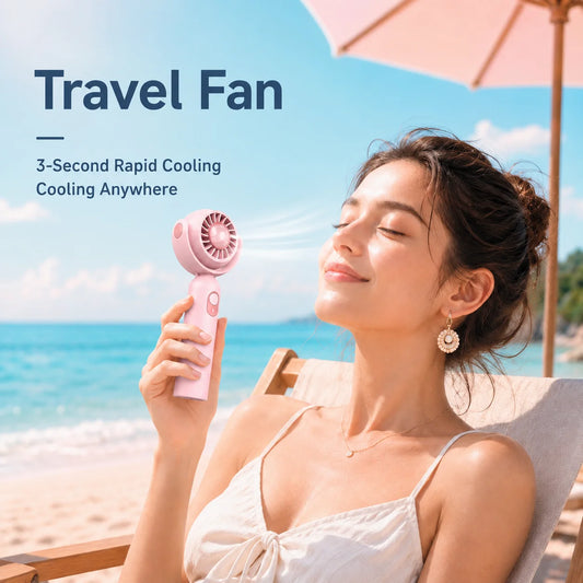 Portable Handheld Fan, Foldable Turbo Mini Fan