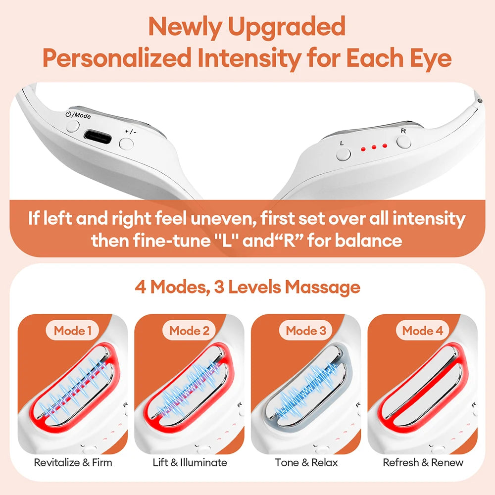 Foreverlily 3D Eyes Relax Massager EMS Eye Massage Glasses