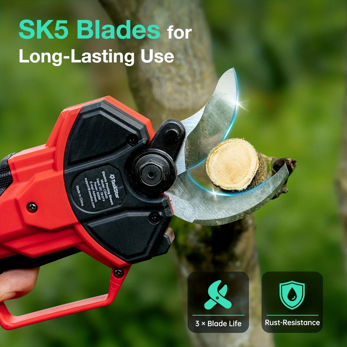Taskstar Electric Scissors 600W Brushless Motor Cordless Pruning Shears