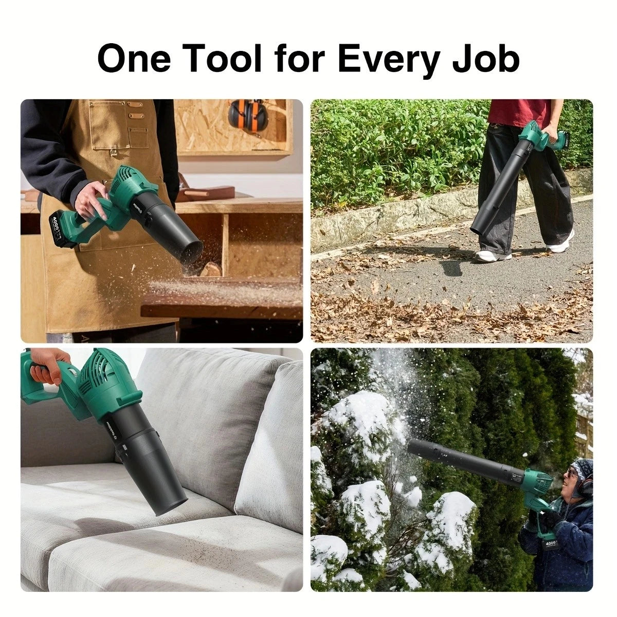 Taskstar Leaf Blower for Lawn 550CFM Electric Cordless
