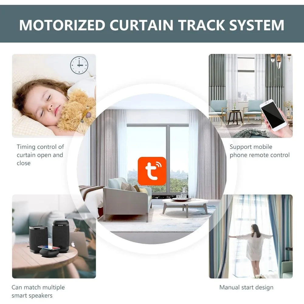 Smart Curtain Tracks Wi-Fi Control, Automated Curtain Smart as