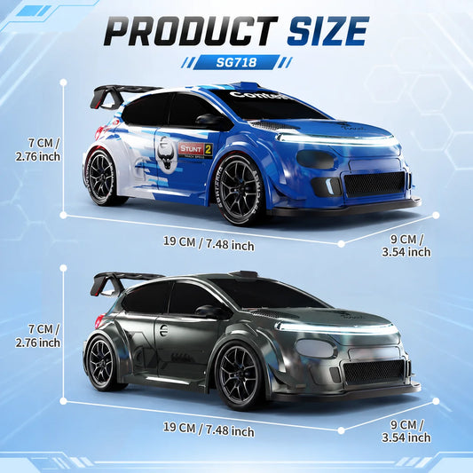 ZNLYRION SG718 1: 24 Scale 4WD RC Drift Car With Replaceable Racing Drift Tires