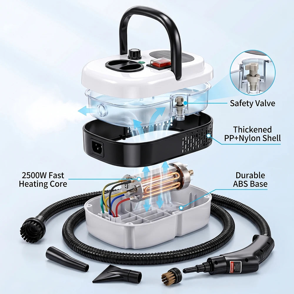 2500W High Pressure Steam Cleaner Portable