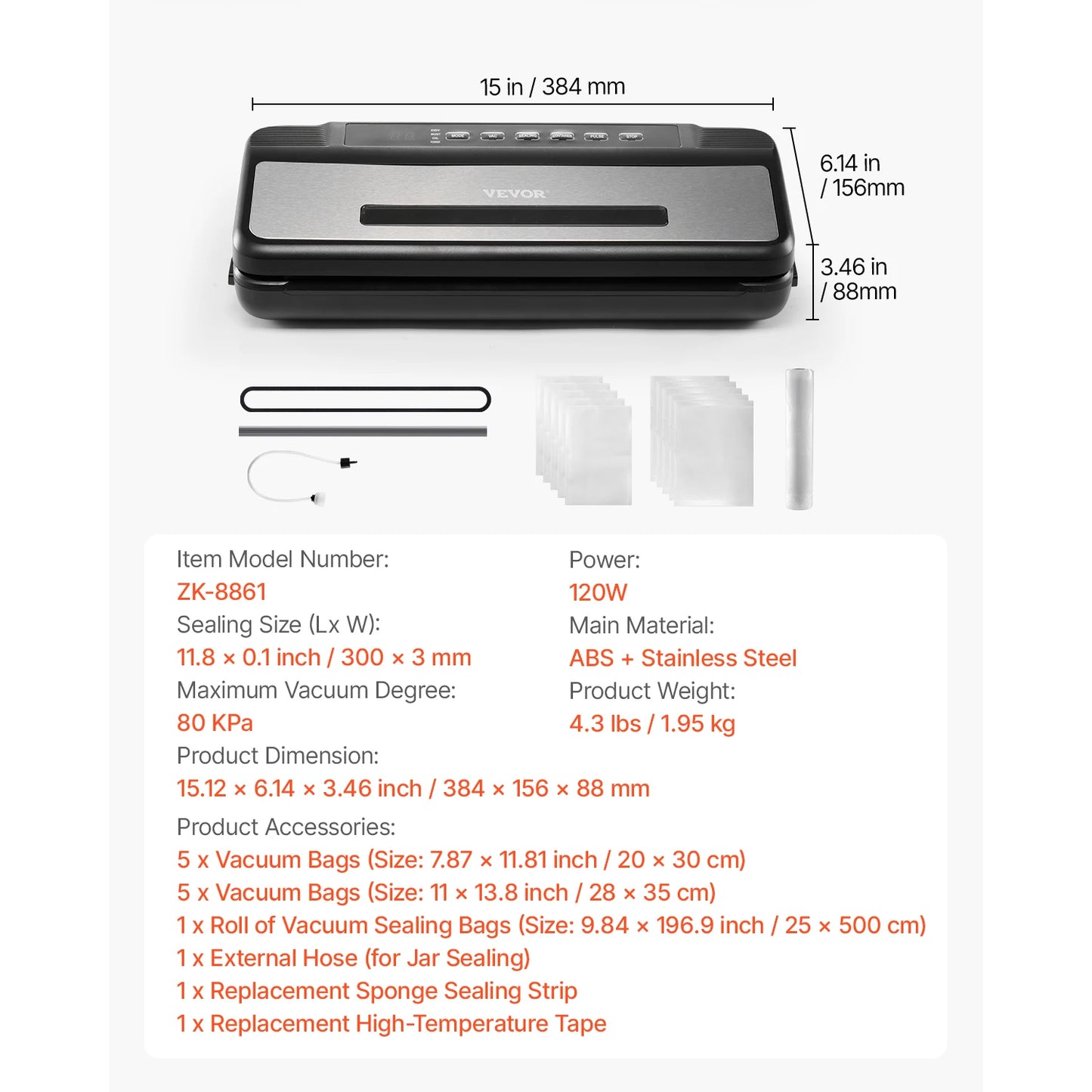 SucceBuy 80Kpa 120W Electric Vacuum Sealer