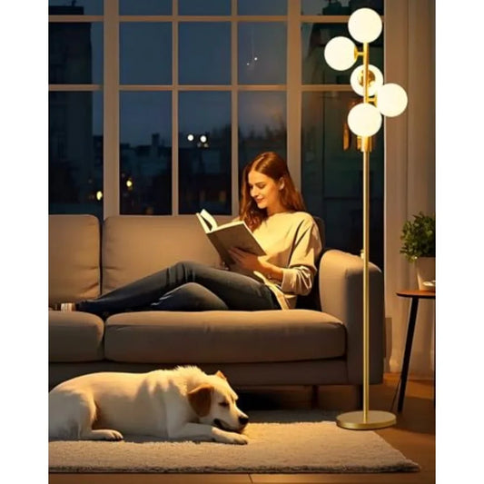 Dimmable Globe Floor Lamp Mid Century Modern Floor Lamp