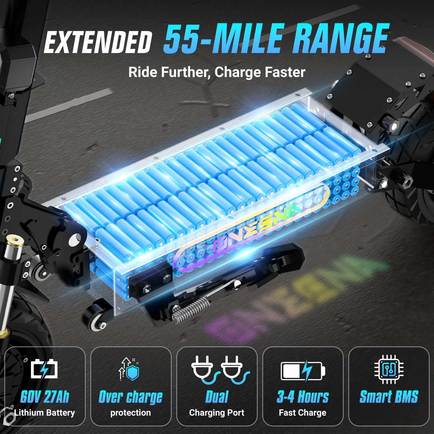 ONECNA 5600W 7000W dual motor electric scooter