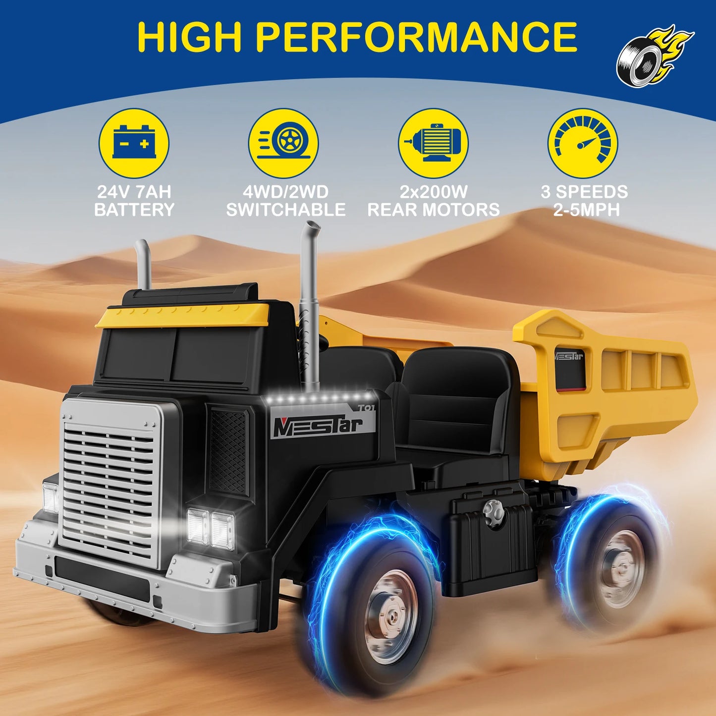 LIGIANT 24V Ride On Dump Truck for Big Kids