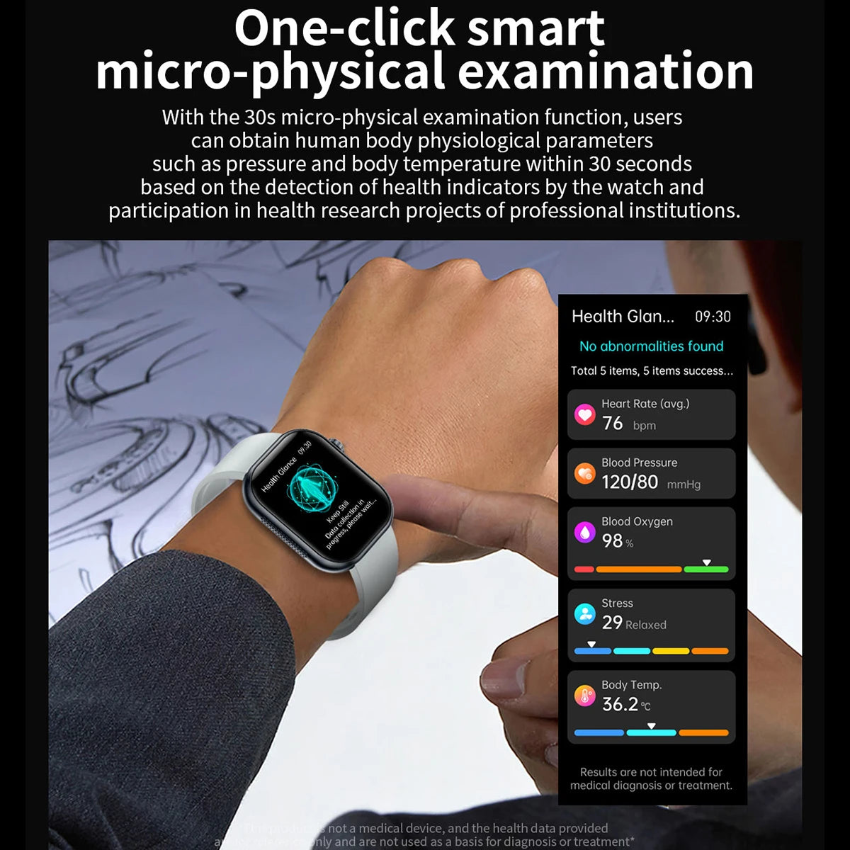 Marsyu 2026 New AI Healthy Diagnose Smart Watch